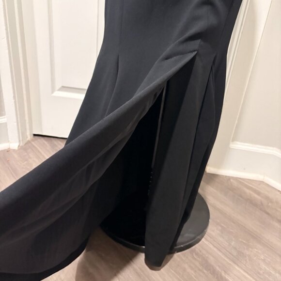 Narcisco Rodriguez Black Gown with Sequin Waist and detailing, Size 4 - Picture 8 of 9